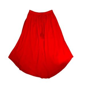 Vibrant red Lulu’s midi skirt